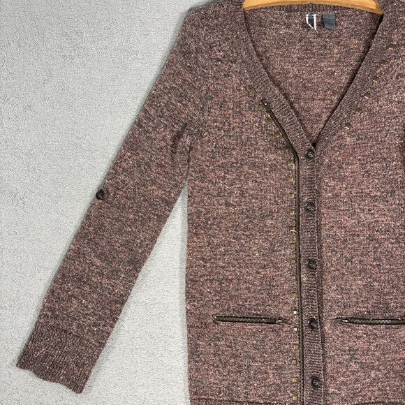 Bke Long Cardigan Sweater Women’s Size L Rust Brown Professor Academia Teacher - Picture 5 of 14